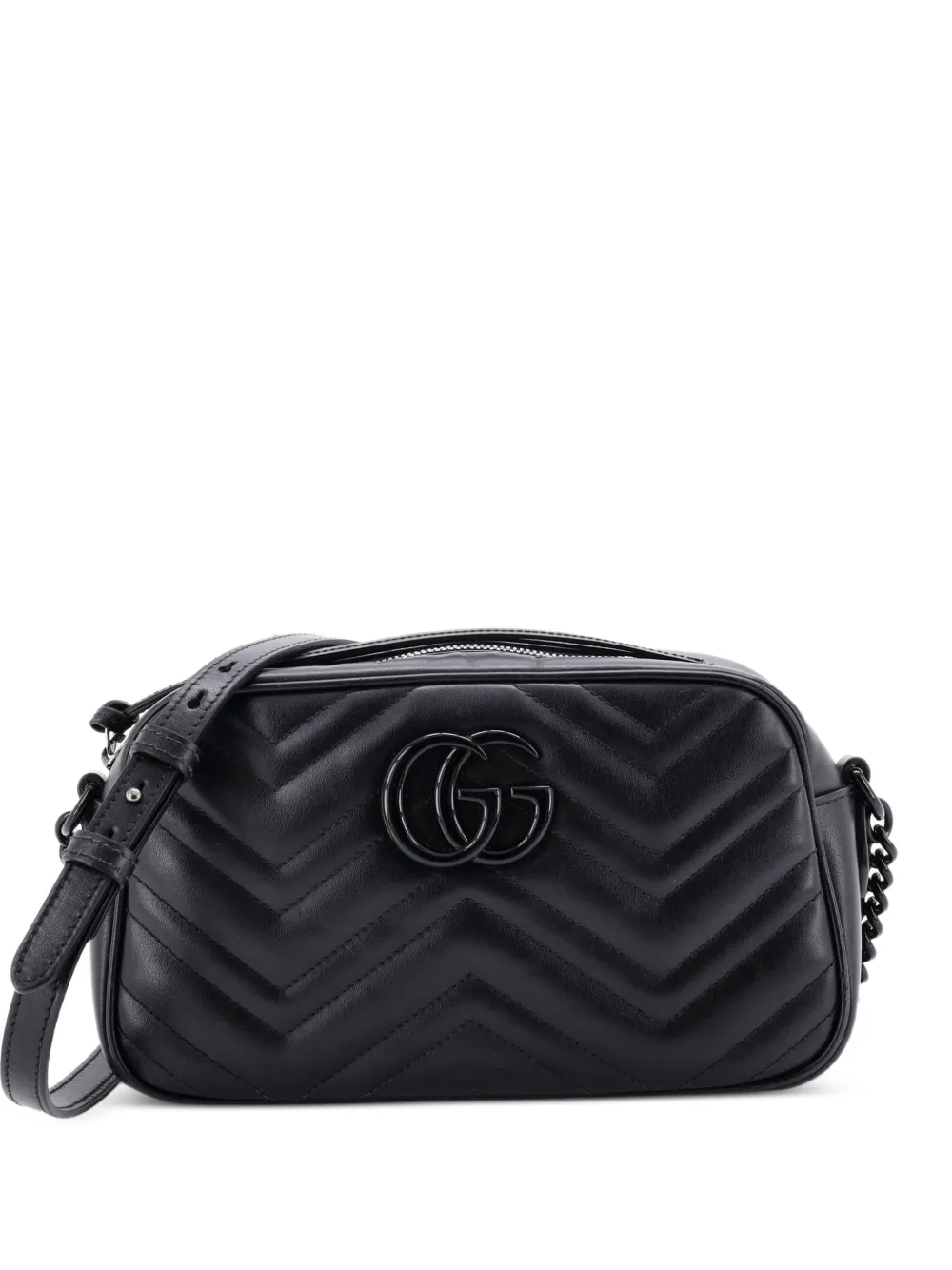 Gucci Pre-Owned GG Marmont Monochrome Shoulder Bag Matelasse Leather Small crossbody bag - Nero
