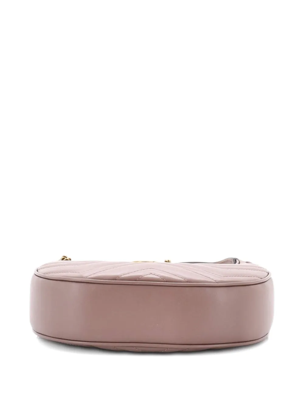 Gg Marmont Half Moon Matelasse Leather Mini Hobo Bag