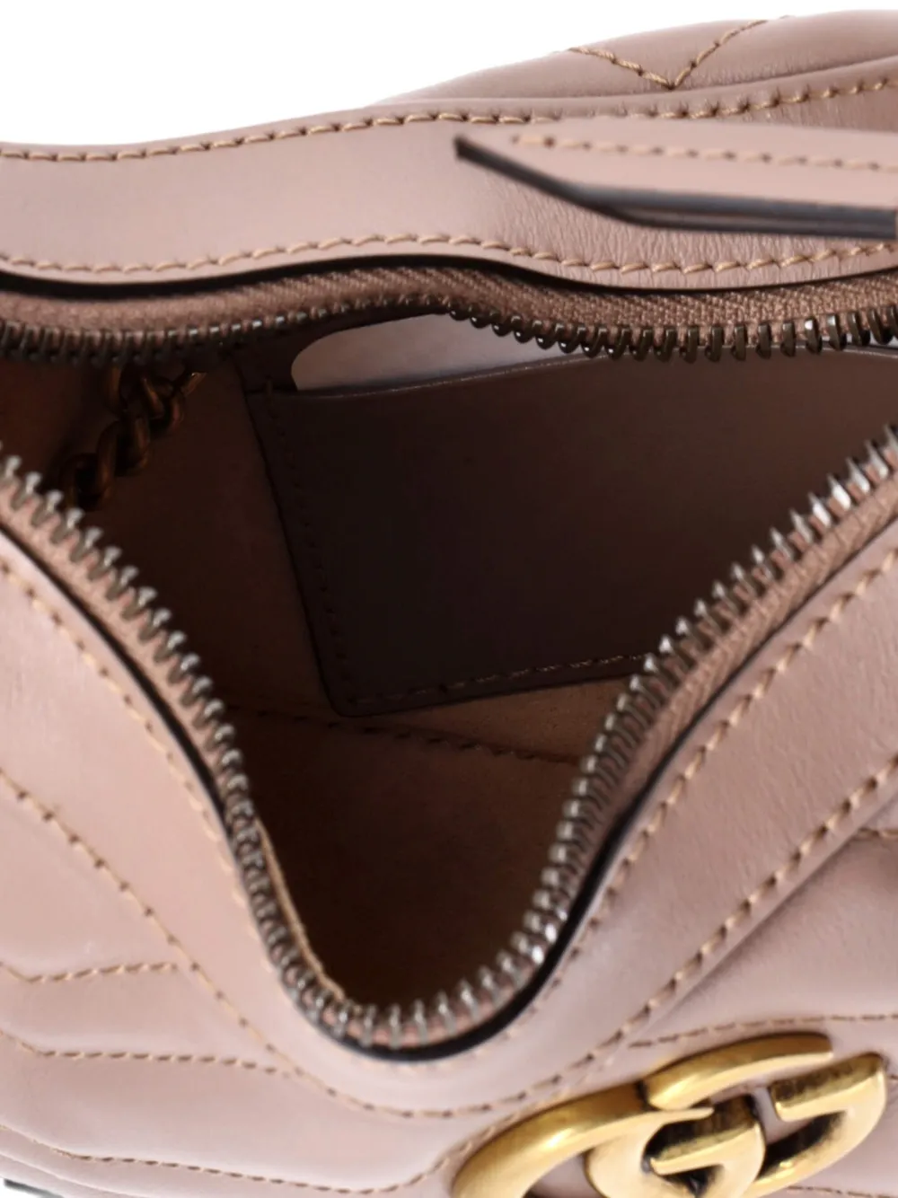Gg Marmont Half Moon Matelasse Leather Mini Hobo Bag