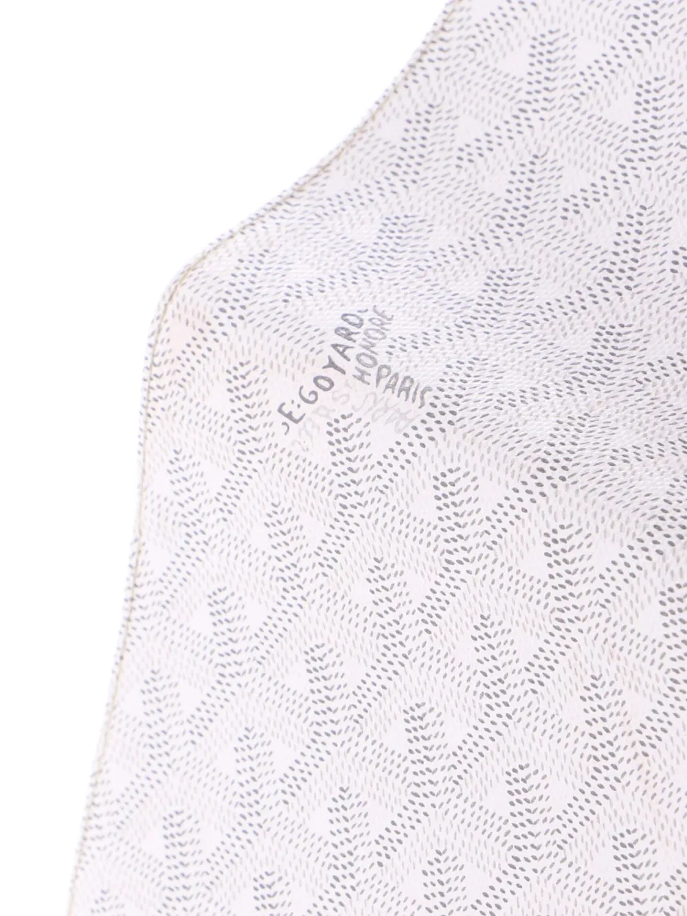 Pre-owned Goyard Saint Roch Wallet Coated Canvas Small Wallets In White