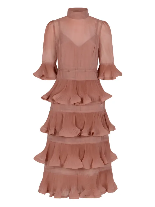 knee length dresses for ladies NEW Zimmermann Tiered Dress Size S / 6 US – KMK Luxury Consignment main image 1