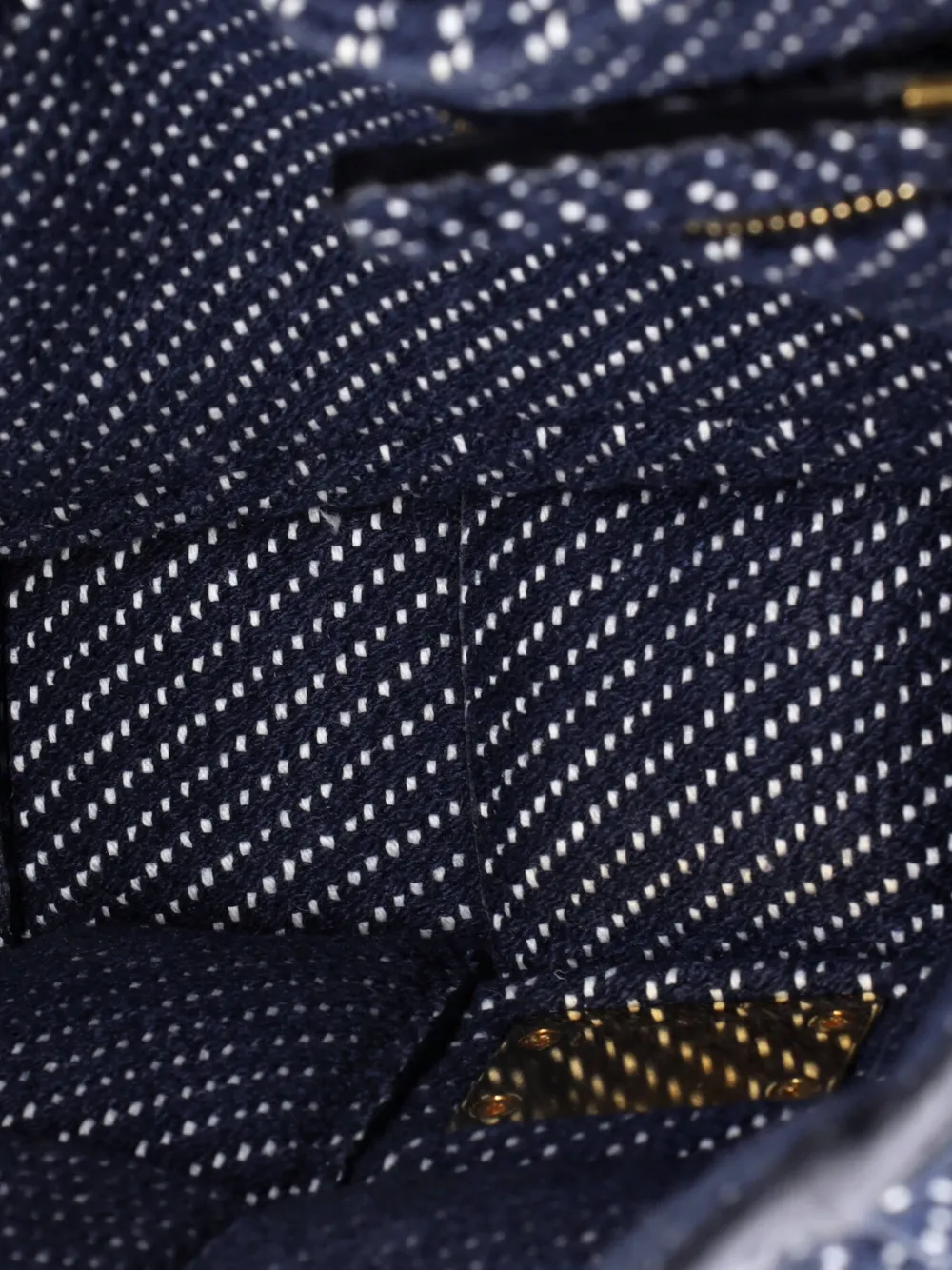 Pre-owned Bottega Veneta Cassette Padded Maxi Intrecciato Denim Crossbody Bag In Blue