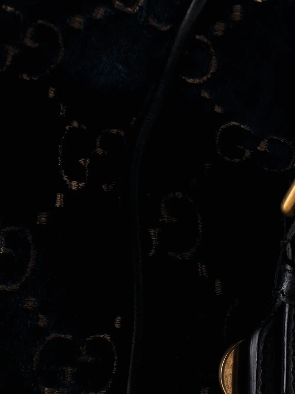 GUCCI Pre-owned Gg Marmont Gg Velvet Small Backpack In Blue