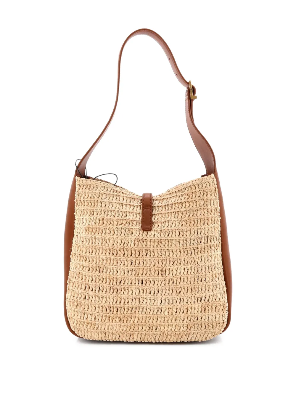 Saint Laurent Pre-Owned Le 5 a 7 Supple Hobo Raffia and Leather Small tote bag | Pre-Owned | Image 2