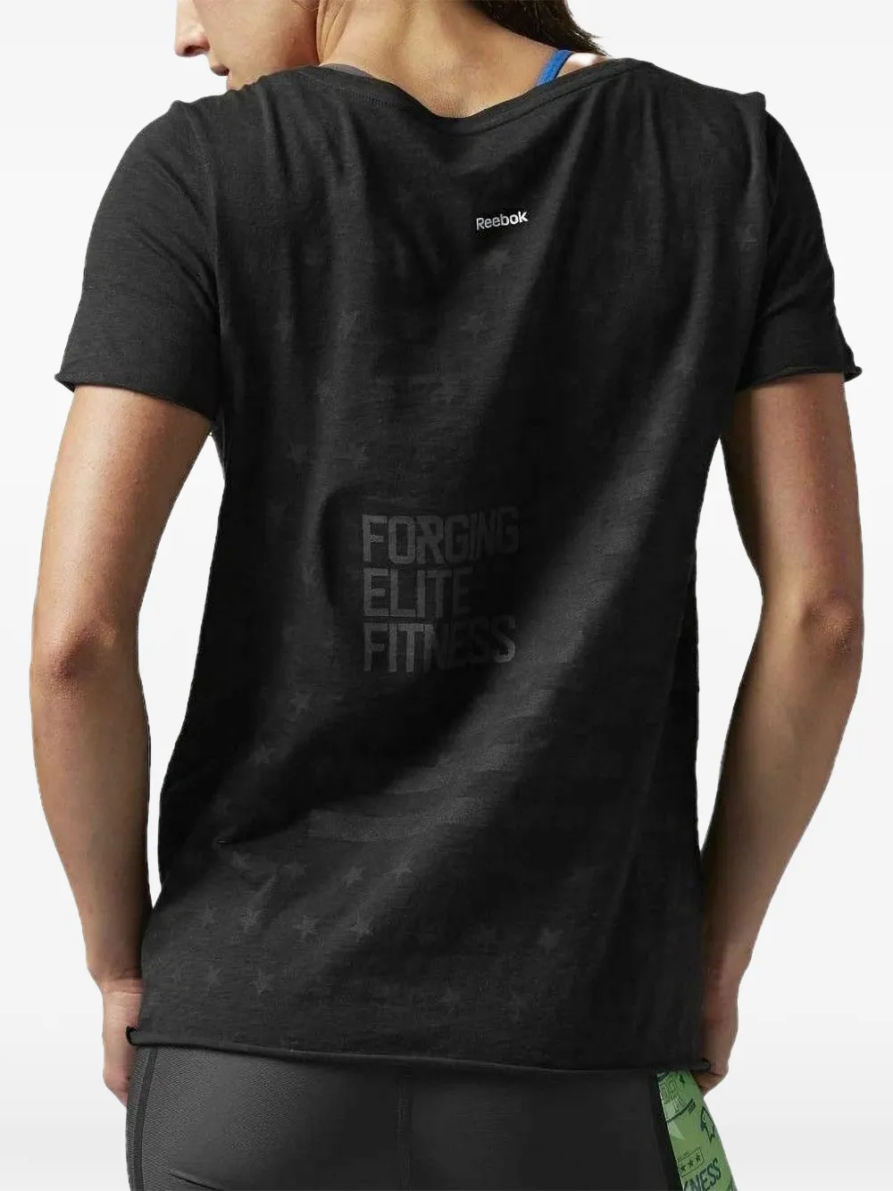 Reebok T-shirt met grafische print Zwart
