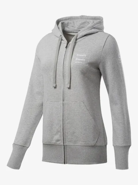 Reebok Moletom CrossFit com capuz e zíper