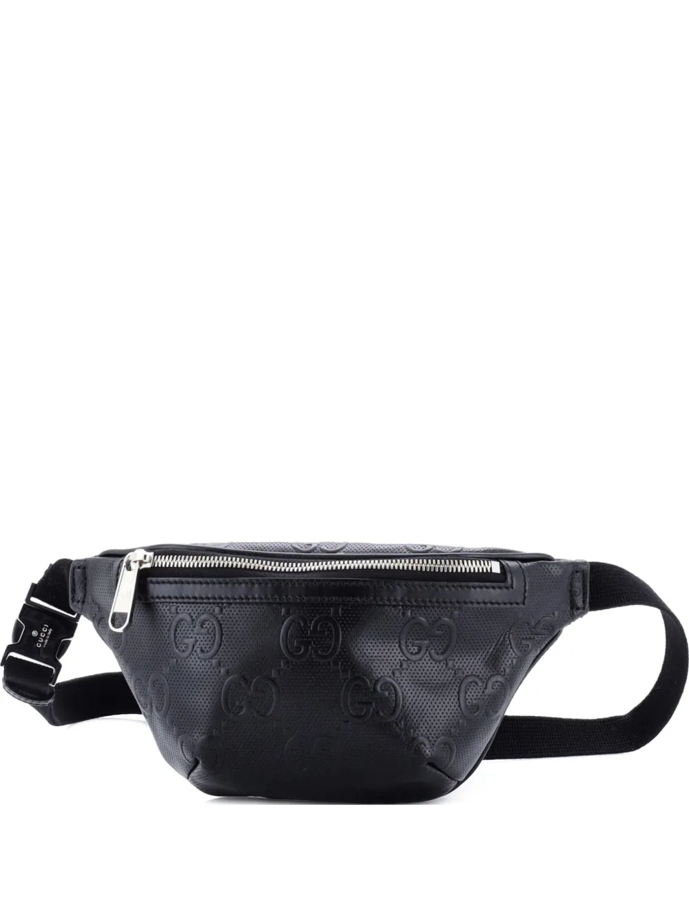 Gucci Pre-Owned GG Embossed Perforated Leather Small belt bag - Nero