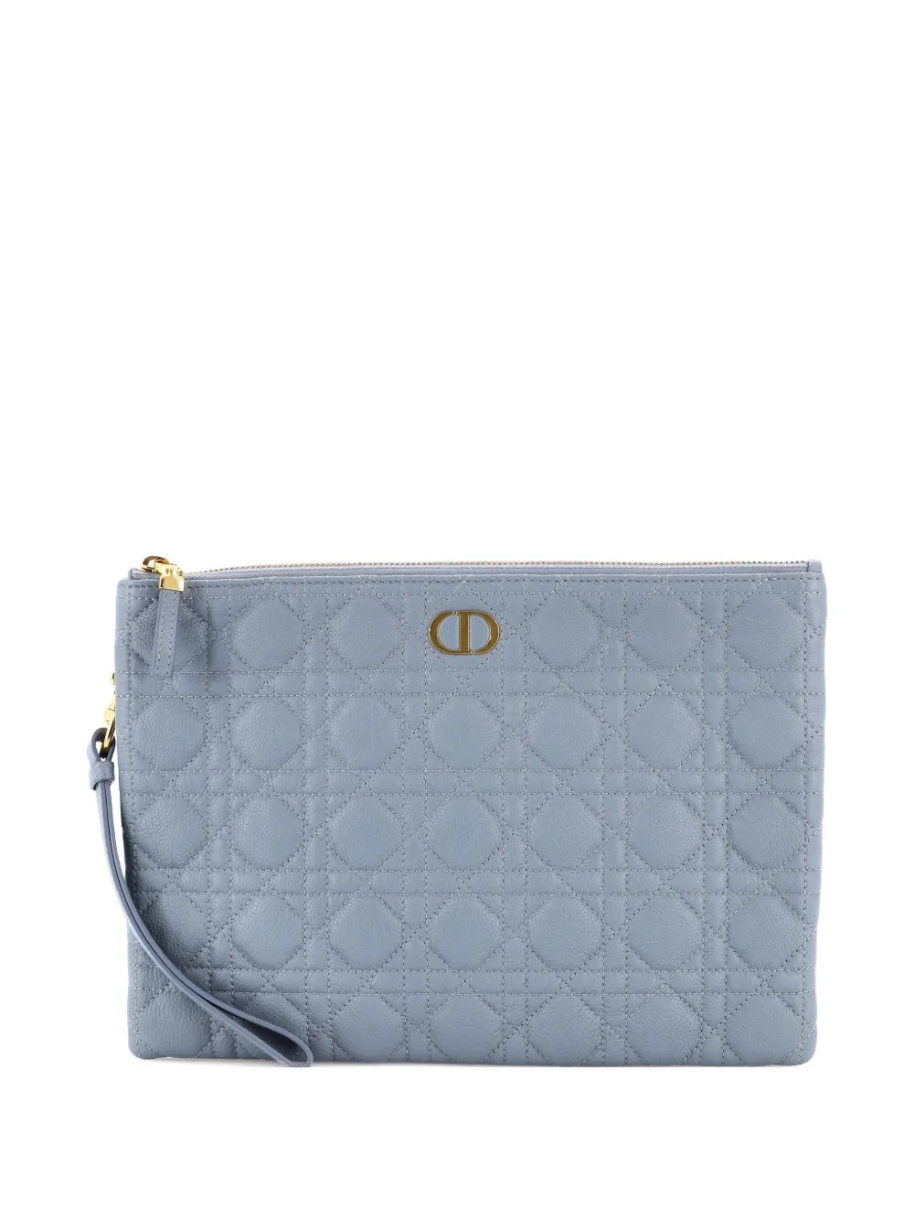 Christian Dior Pre-Owned Caro Daily Pouch Cannage Quilt Calfskin clutch bag - Grey