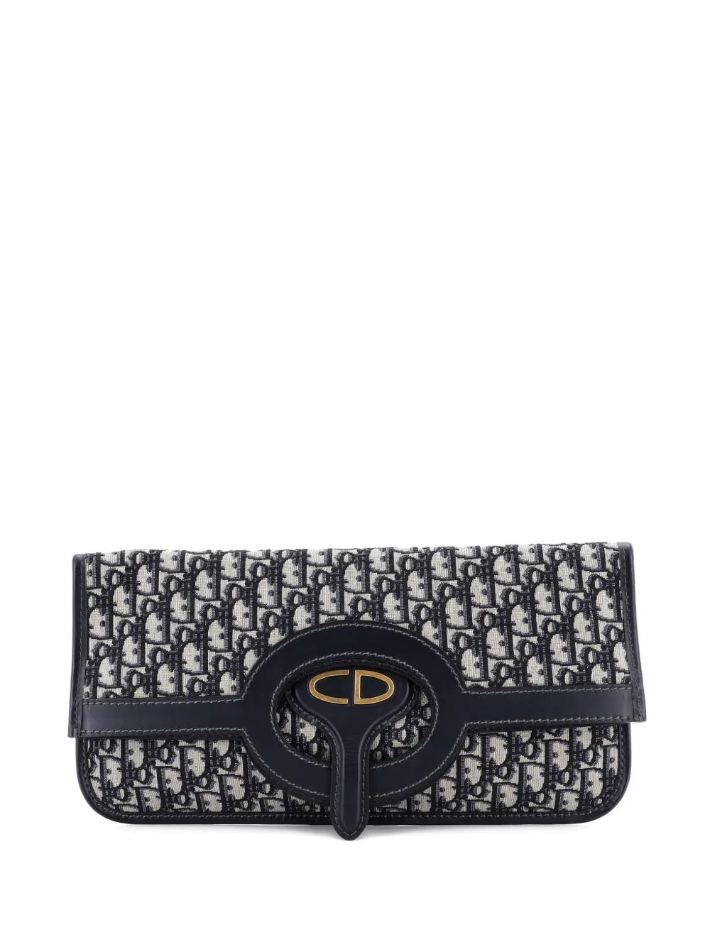 Christian Dior Pre-Owned Fold Over Oblique Canvas clutch bag - Blu