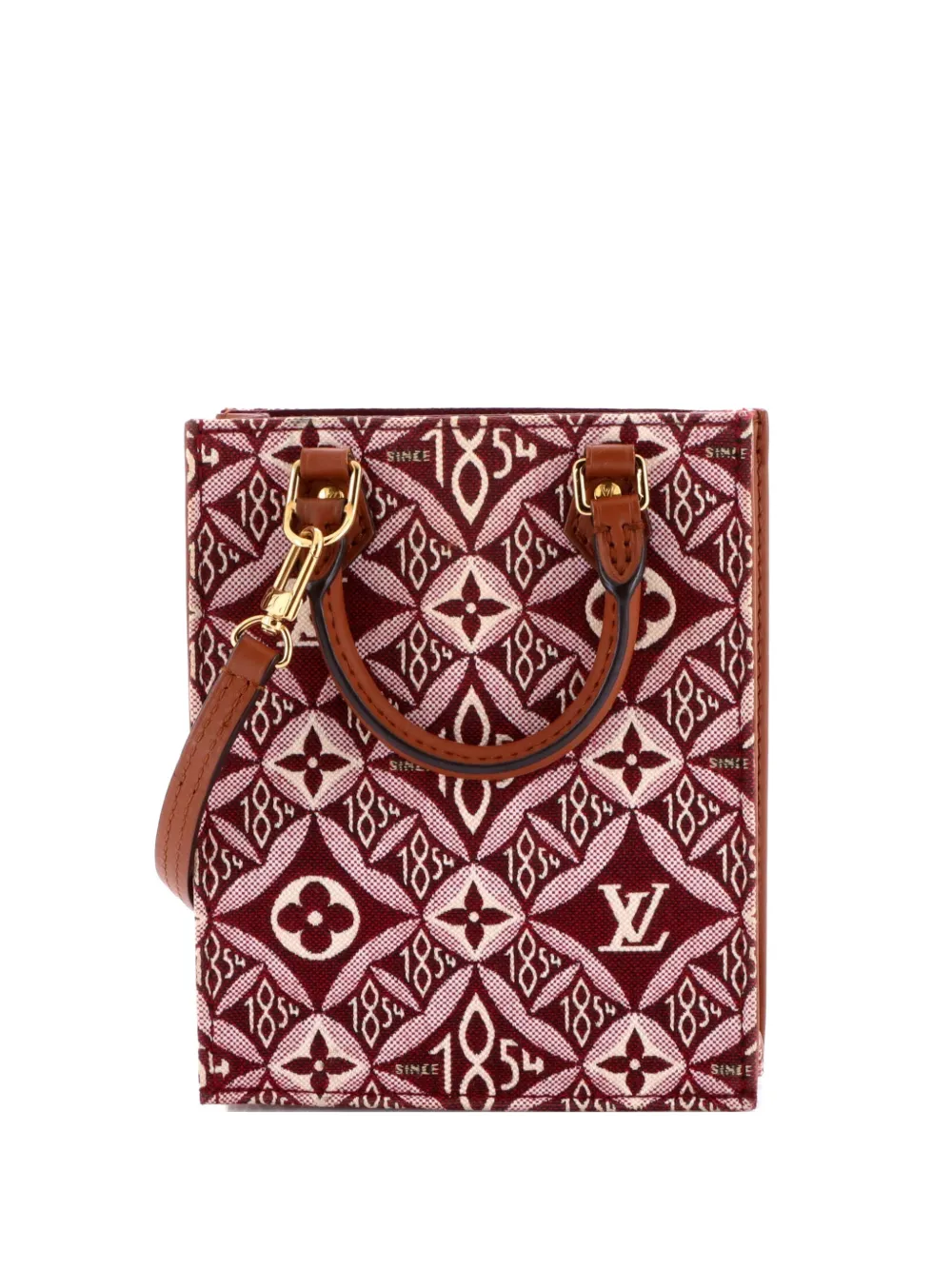 Louis Vuitton Pre-Owned Petit Sac Plat Bag Limited Edition Since 1854 Monogram Jacquard crossbody bag - Marrone