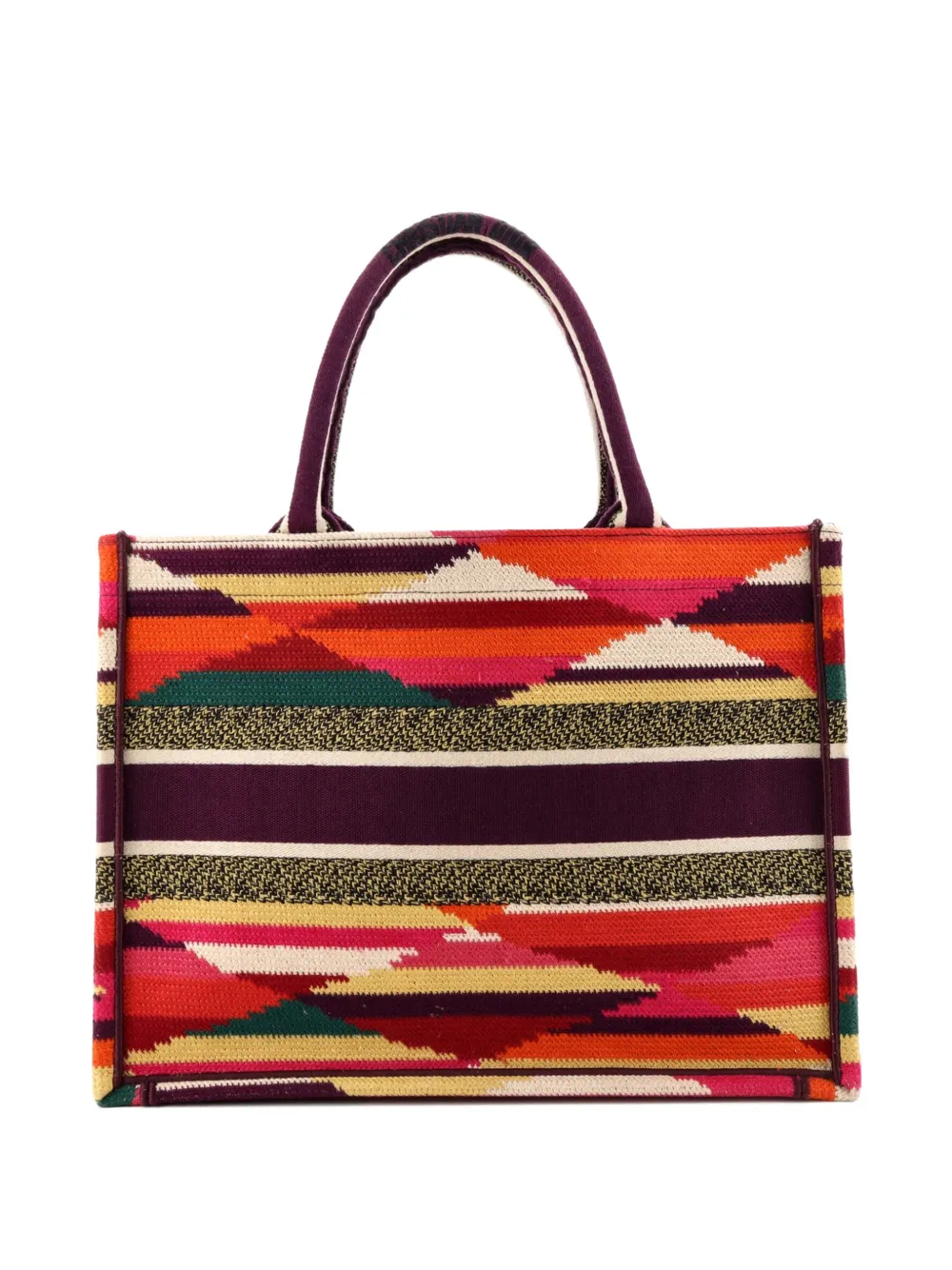 Christian Dior Pre-Owned Book Embroidered Canvas Medium tote bag | Pre-Owned | Image 2