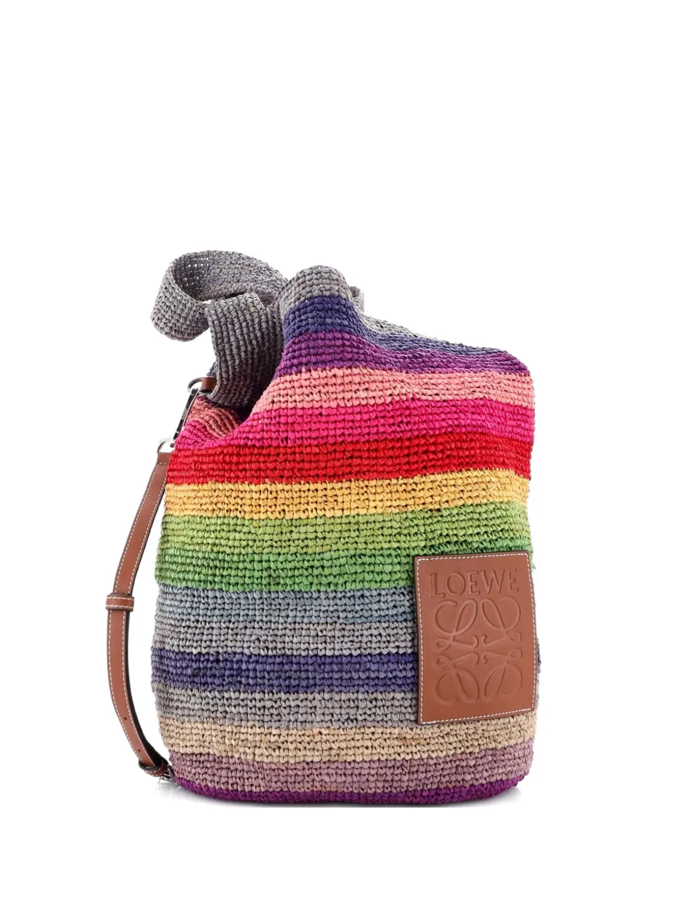Loewe Pre-Owned Slit Tote Straw Small bucket bag | Multicolour | Image 1