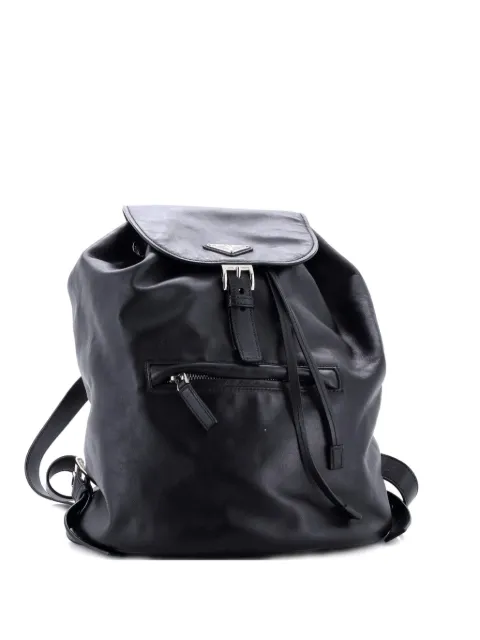 Prada Pre-Owned Zip Pocket Leather Medium backpack