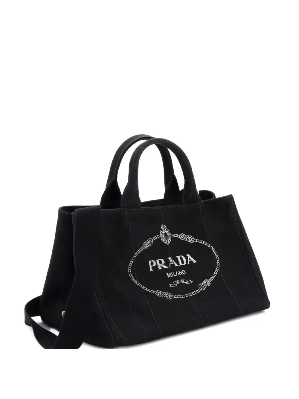 Prada Pre-Owned Canapa Convertible Canvas Medium tote bag - Nero