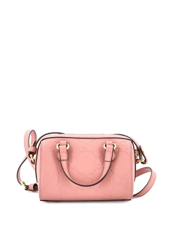 Gucci ボストンバッグ ロゴパターン Gucci Pre-Owned Convertible Boston Bag Jumbo GG Embossed Leather