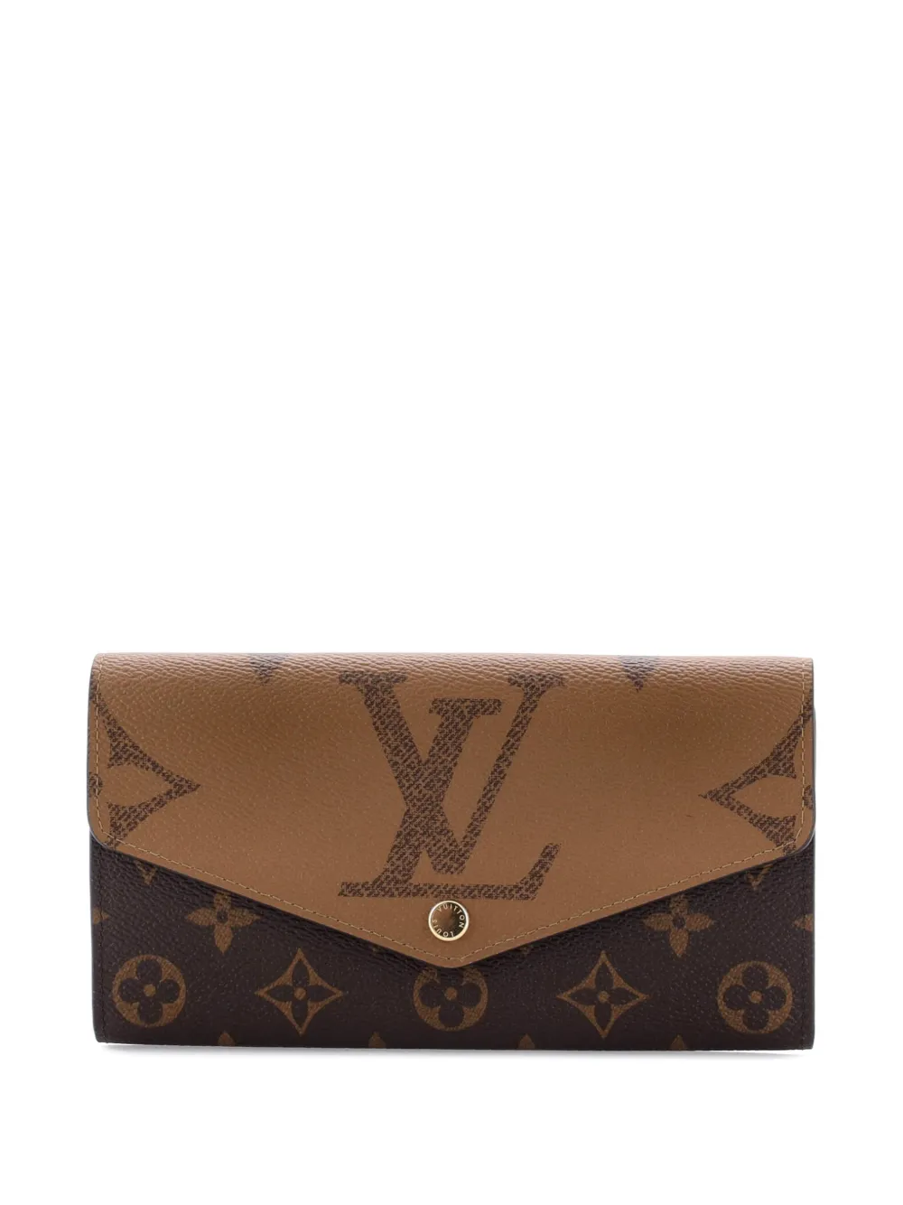 Louis Vuitton Pre-Owned Sarah Wallet NM Reverse Monogram Giant and Monogram Canvas small wallets - Marrone
