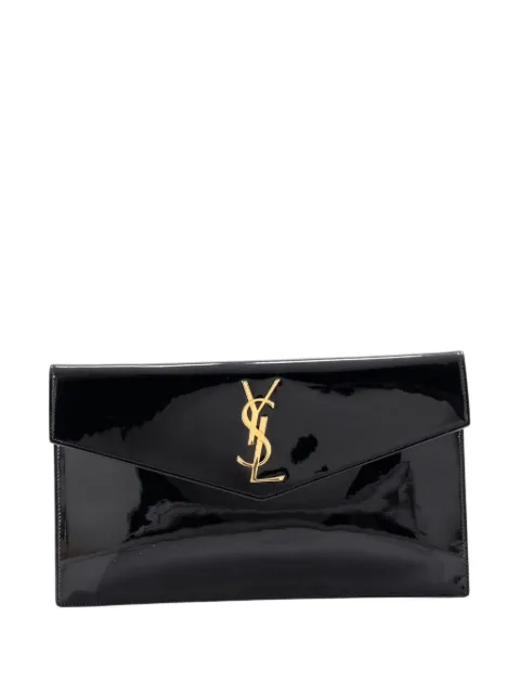 Saint Laurent Pre-Owned Uptown Pouch Patent clutch bag