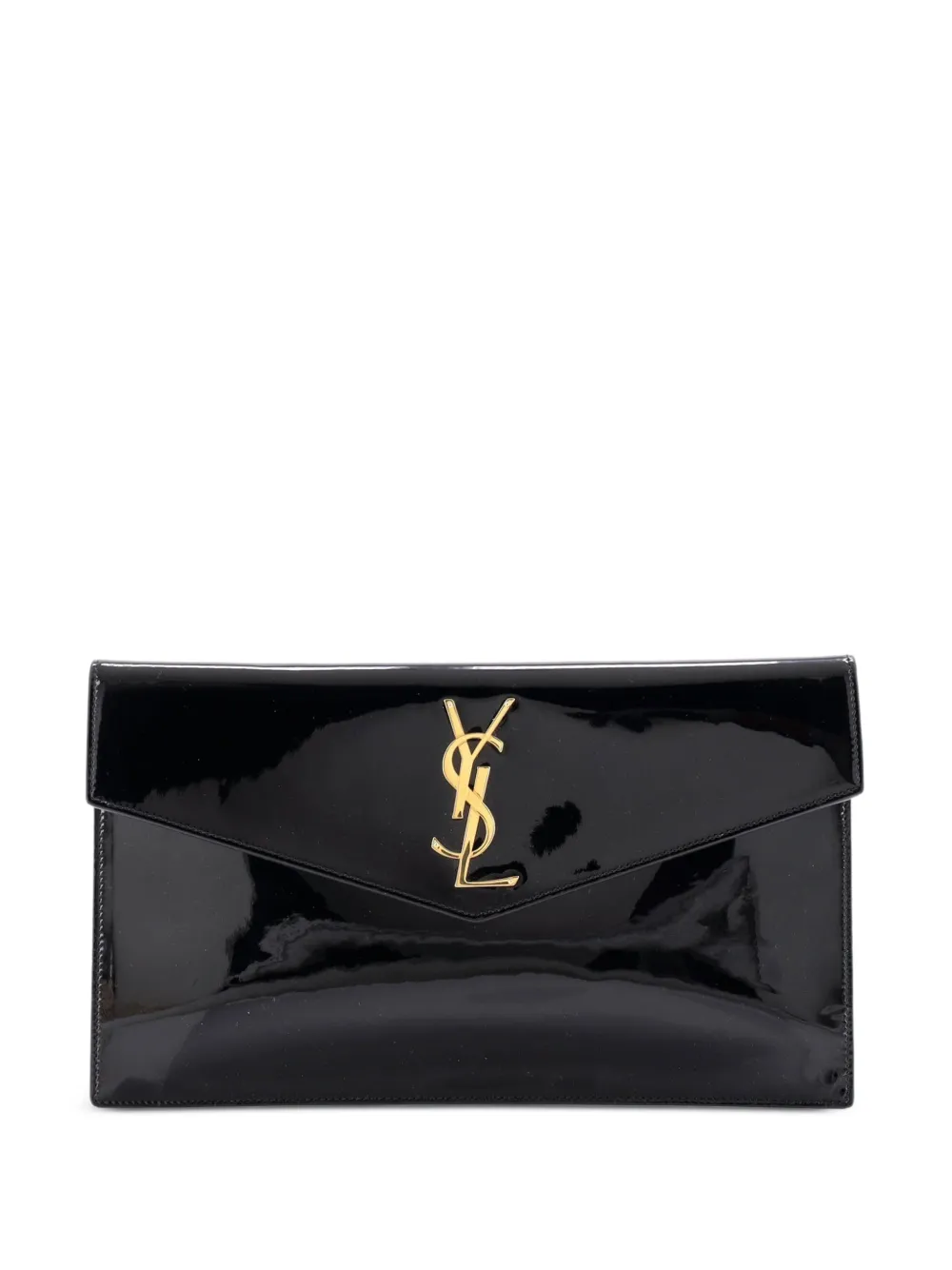 Saint Laurent Pre-Owned Uptown Pouch Patent clutch bag | Black | Image 1