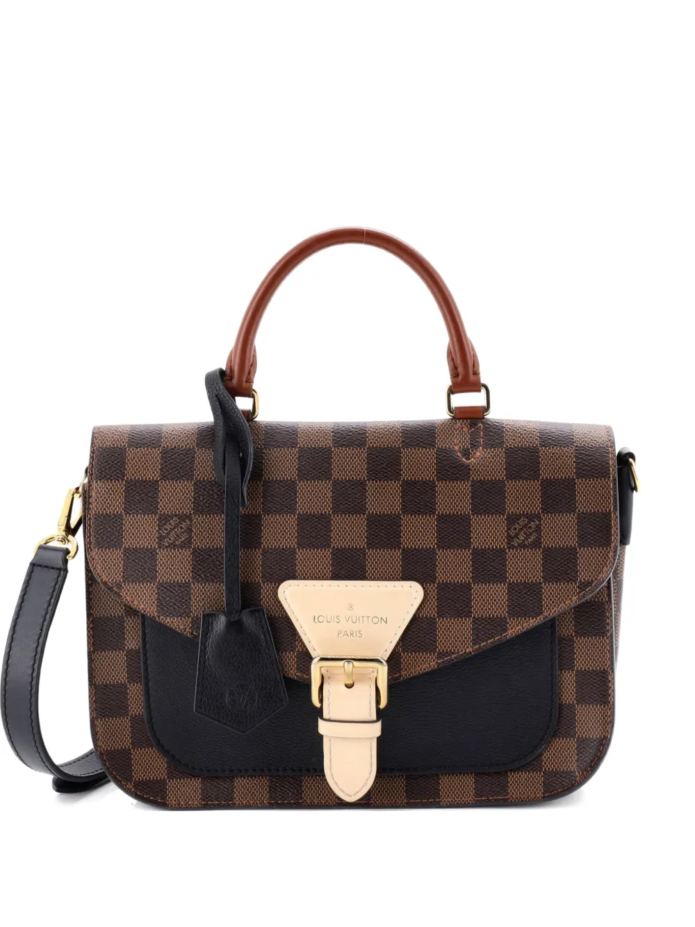 Louis Vuitton Pre-Owned Beaumarchais Handbag Damier with Leather shoulder bag - Nero