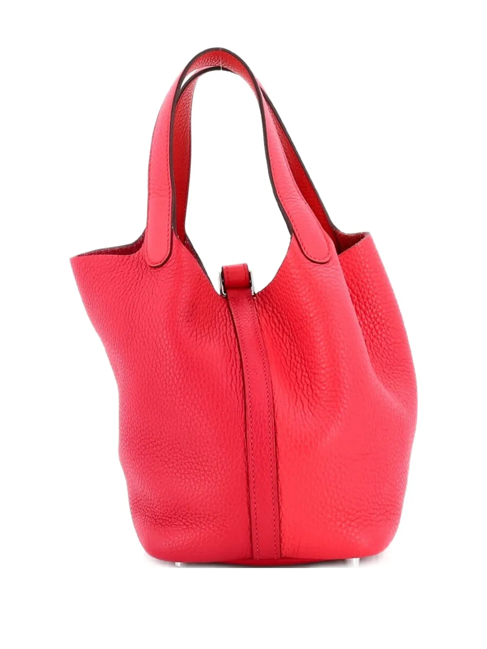 Pre-owned Hermes Casaque Picotin Lock Bag Clemence Pm Bucket Bag In Pink