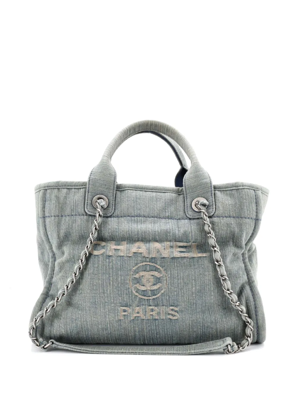 CHANEL Pre-Owned Deauville NM Denim Small tote bag - Blu