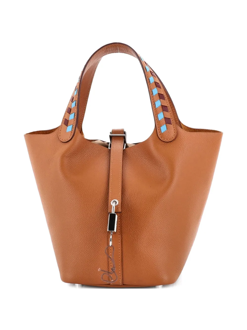 Hermès Pre-Owned Picotin Lock Bag Tressage Epsom PM bucket bag | Blue | Image 1