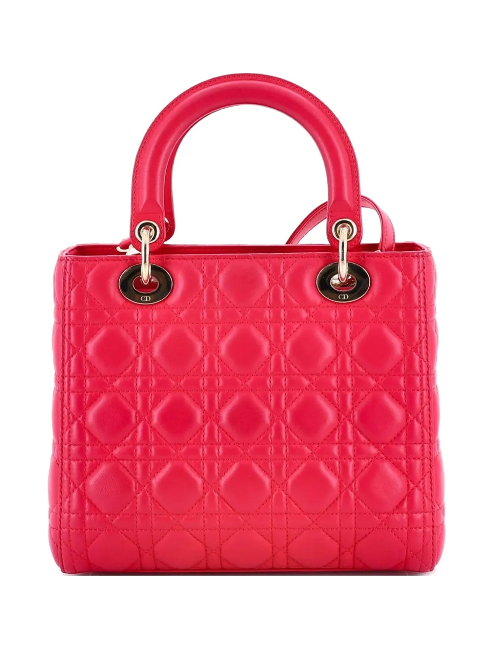 Lady Dior Bag Cannage Quilt Lambskin Medium Satchel