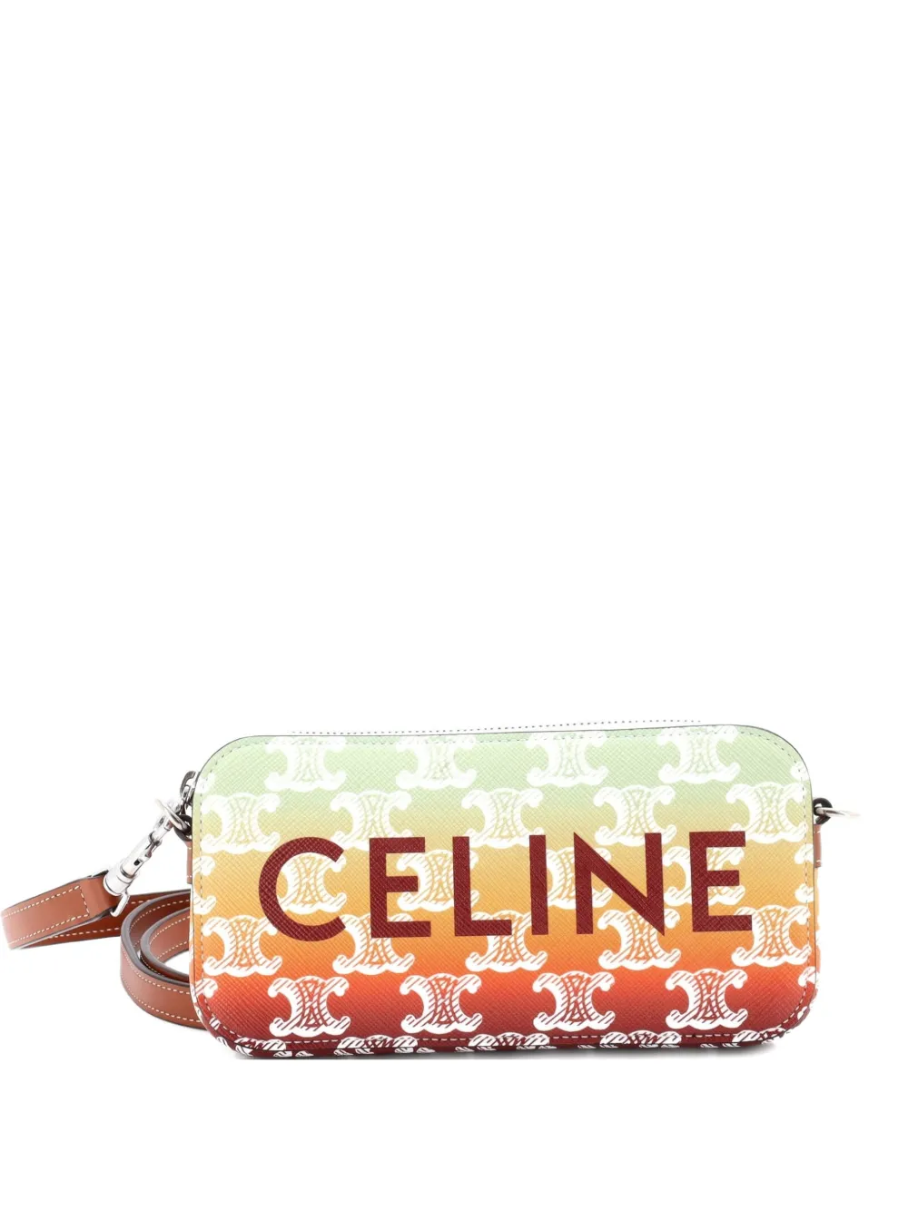Celine Pre-Owned Horizontal Pouch Crossbody Bag Logo Triomphe Coated Canvas shoulder bag - Multicolore