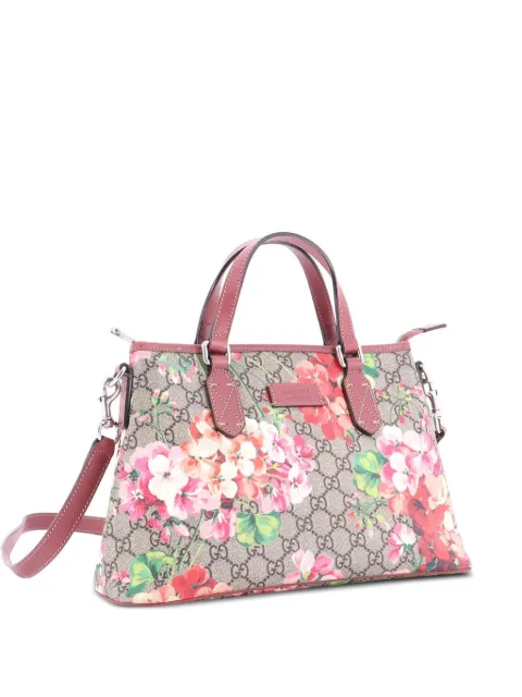 Gucci Pre-Owned Convertible Zip Blooms Print GG Coated Canvas Medium tote bag
