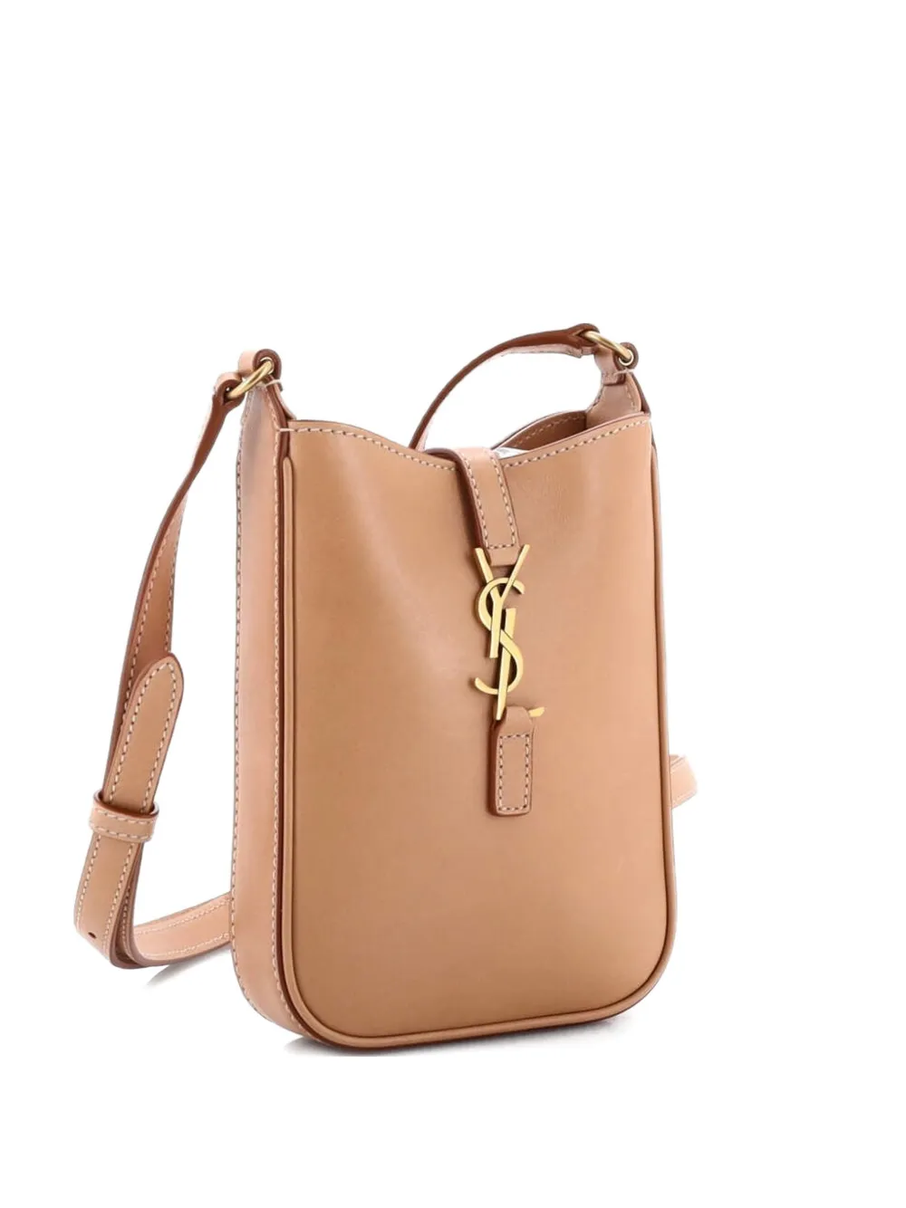 Saint Laurent Pre-Owned Le 5 a 7 Vertical Shoulder Bag Leather Mini crossbody bag - Brown