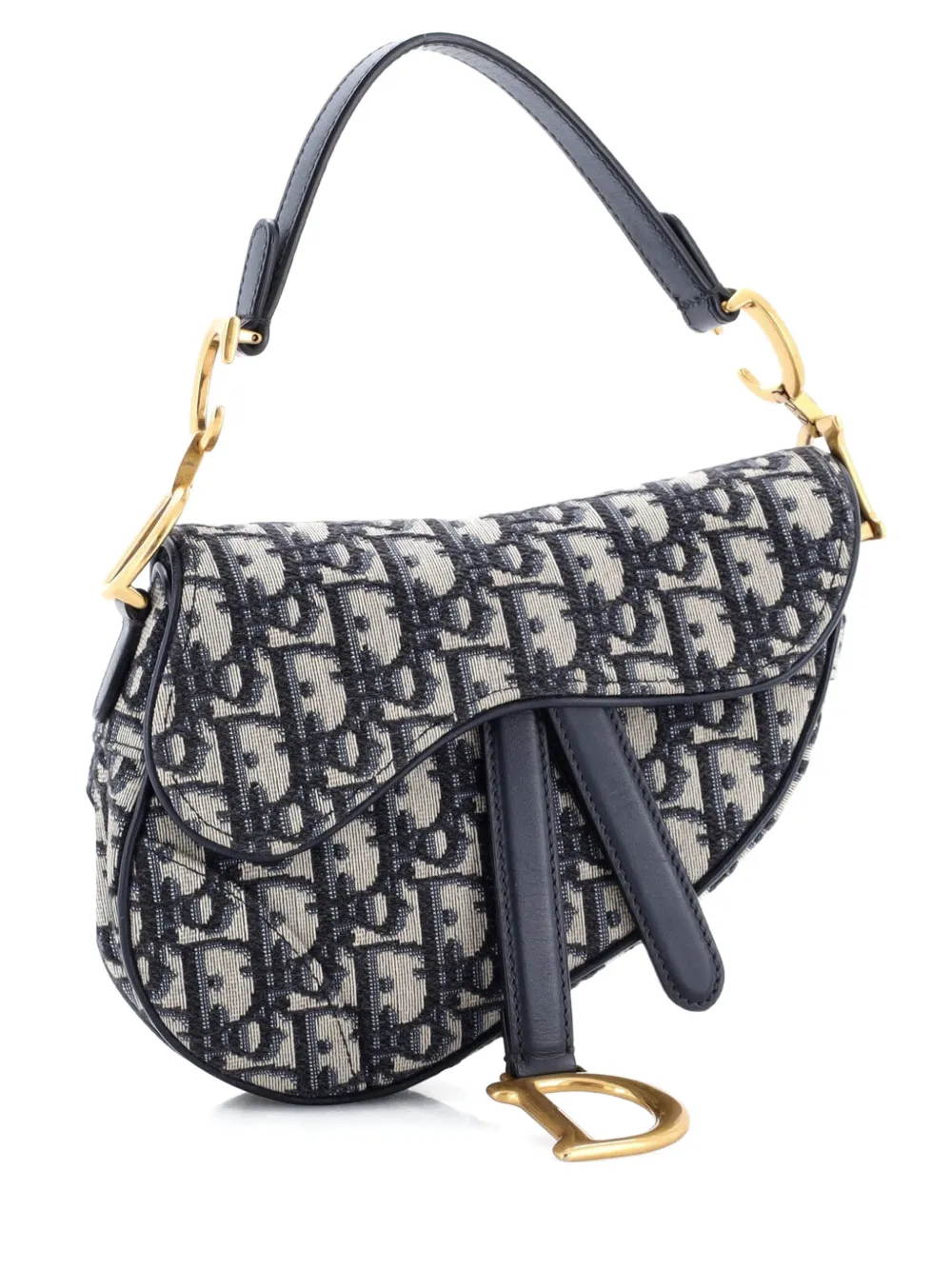 Christian Dior Pre-Owned Saddle Handbag Oblique Canvas Mini shoulder bag - Blu