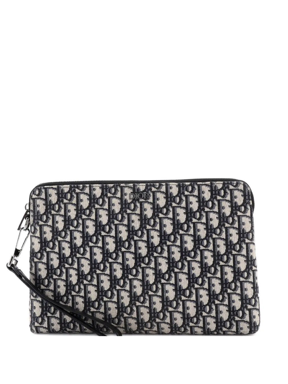 Christian Dior Pre-Owned Wristlet Oblique Canvas clutch bag - Blu