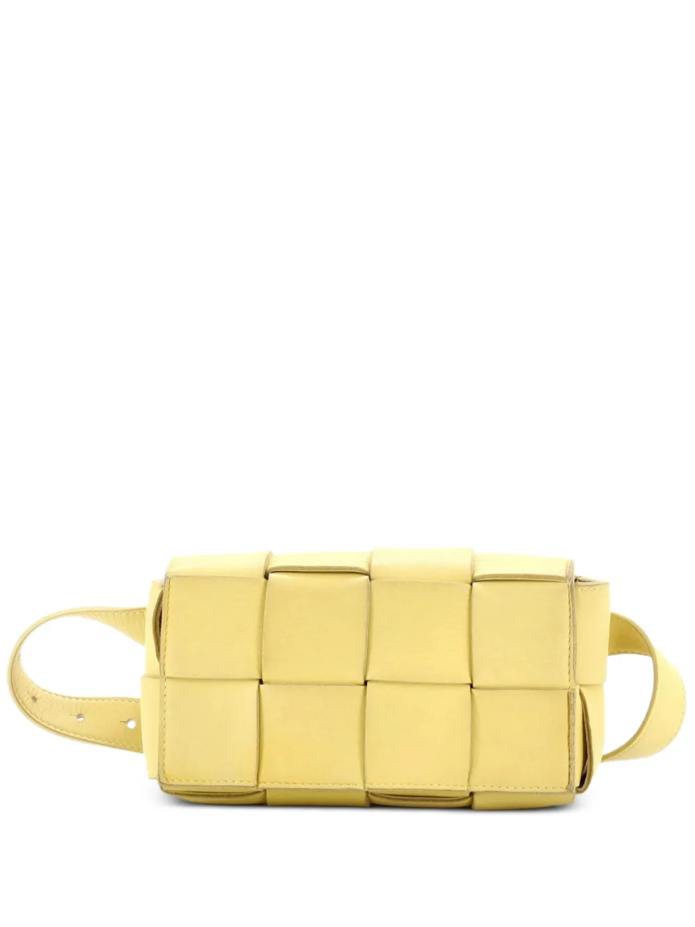 Bottega Veneta Pre-Owned Cassette Maxi Intrecciato Leather belt bag - Giallo