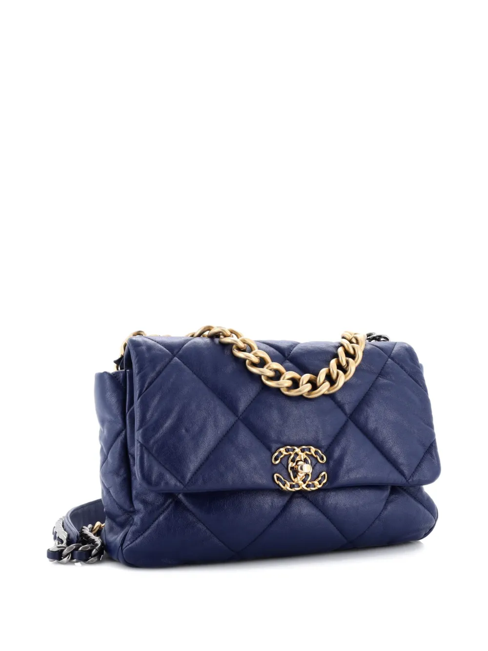19 Flap Bag Quilted Leather Large crossbody bag