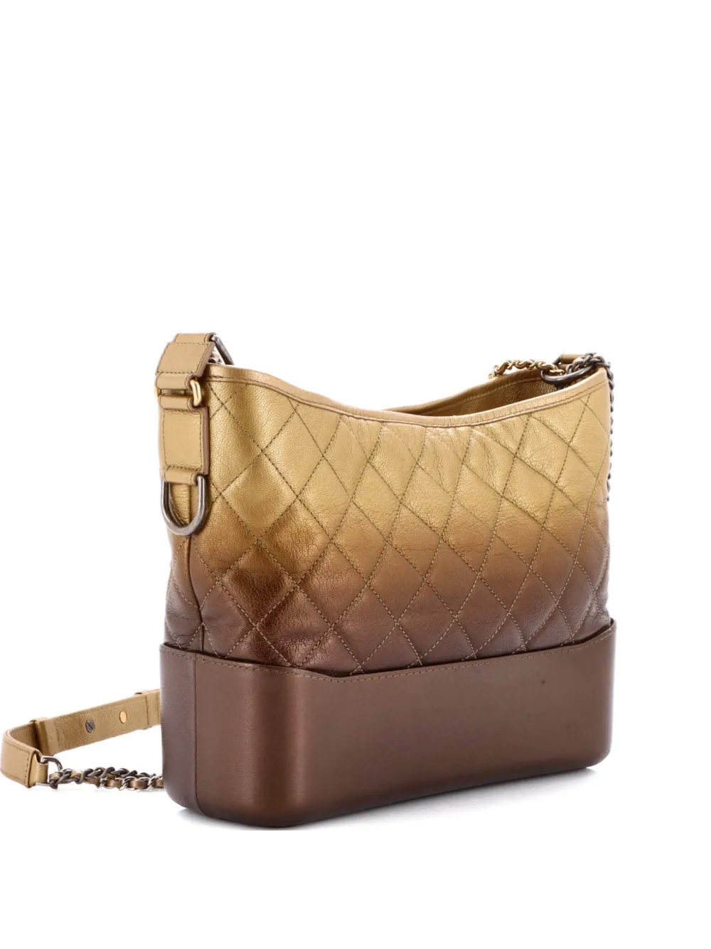 CHANEL Pre-Owned Gabrielle Quilted Ombre Goatskin Medium hobo bag - Marrone