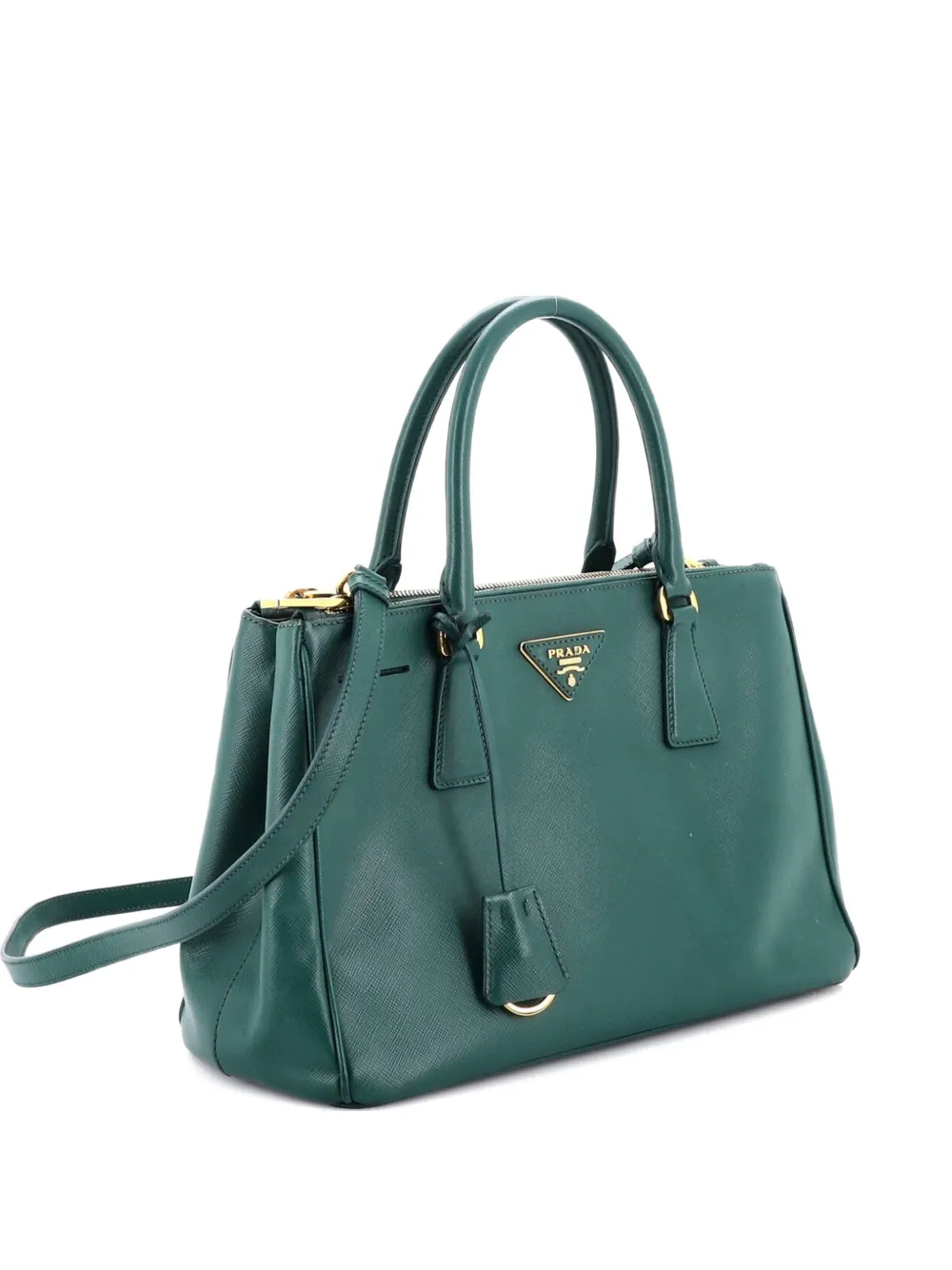 Prada Pre-Owned Double Zip Lux Saffiano Leather Medium tote bag - Green