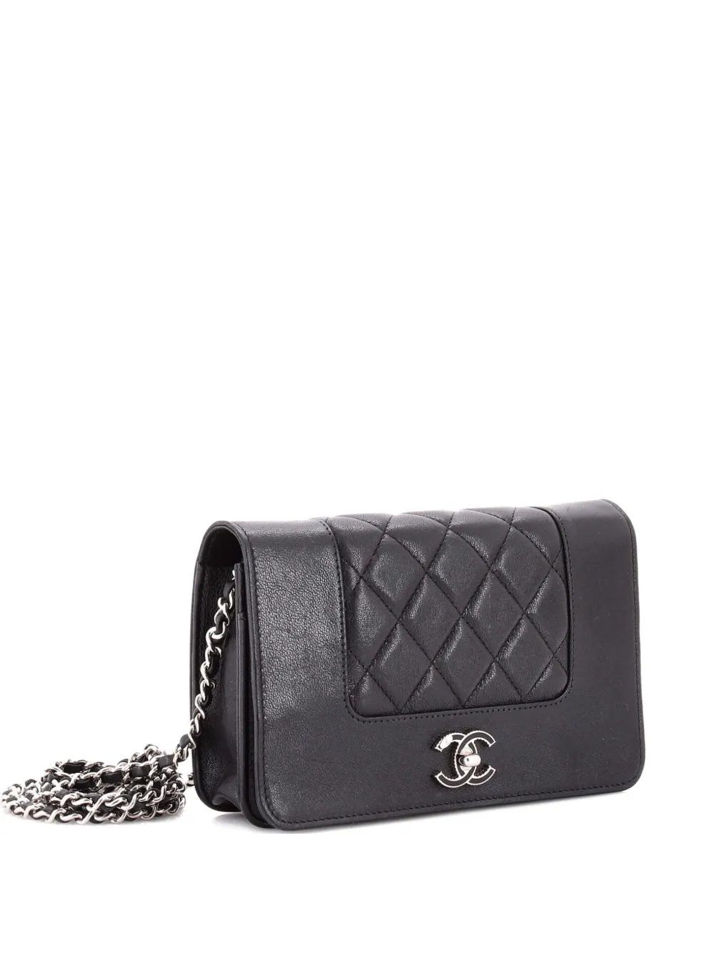 CHANEL Pre-Owned Mademoiselle Wallet on Chain Quilted Sheepskin crossbody bag - Nero