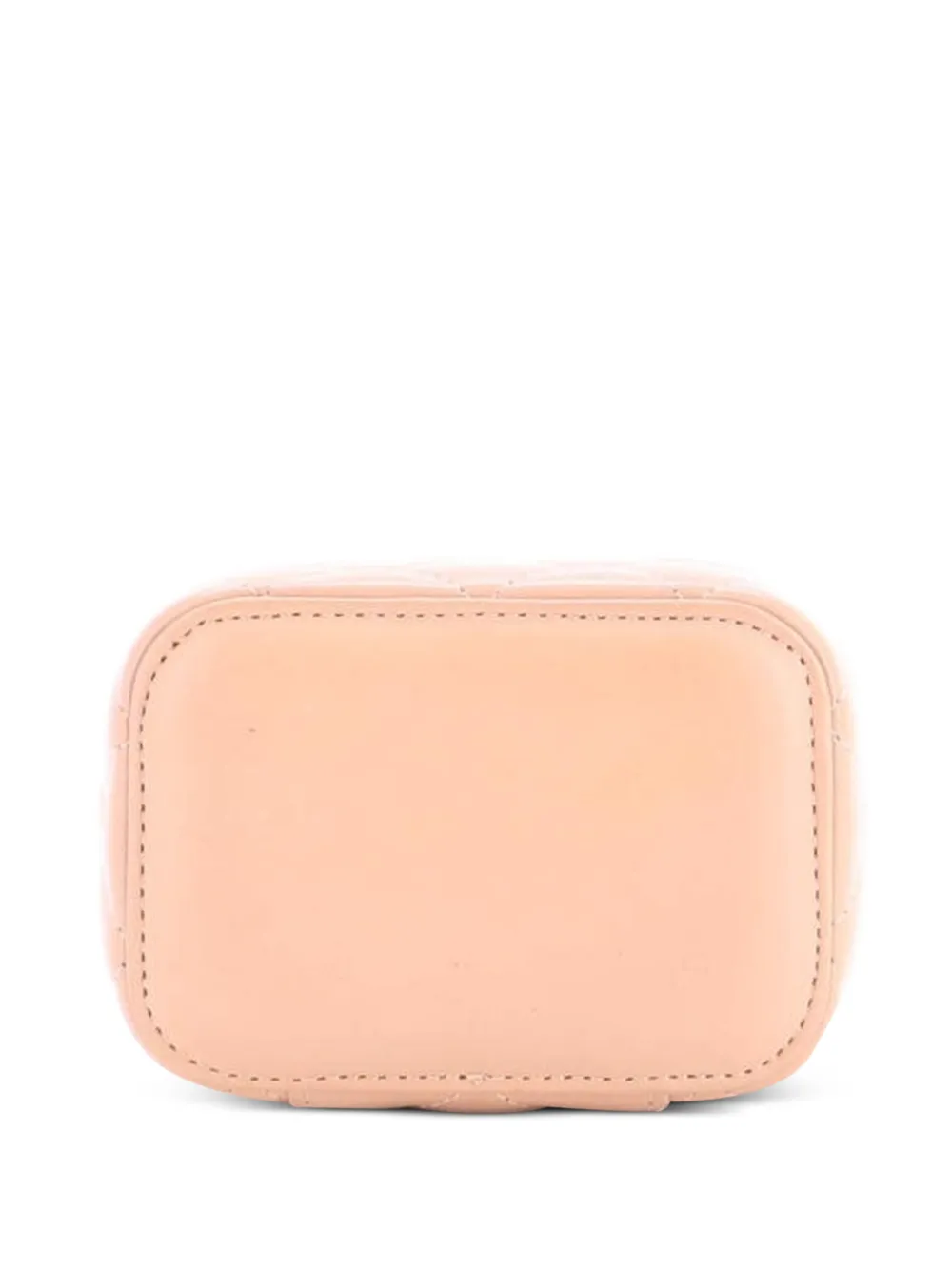  Chanel Pre-owned Classic Top Handle Vanity Case With Chain Quilted Lambskin Mini Crossbody Bag - Neutrals 