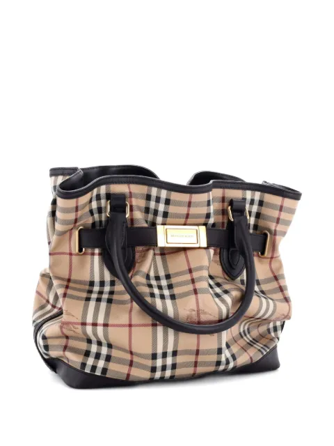 Burberry Pre-Owned Golderton Haymarket Coated Canvas Medium tote bag