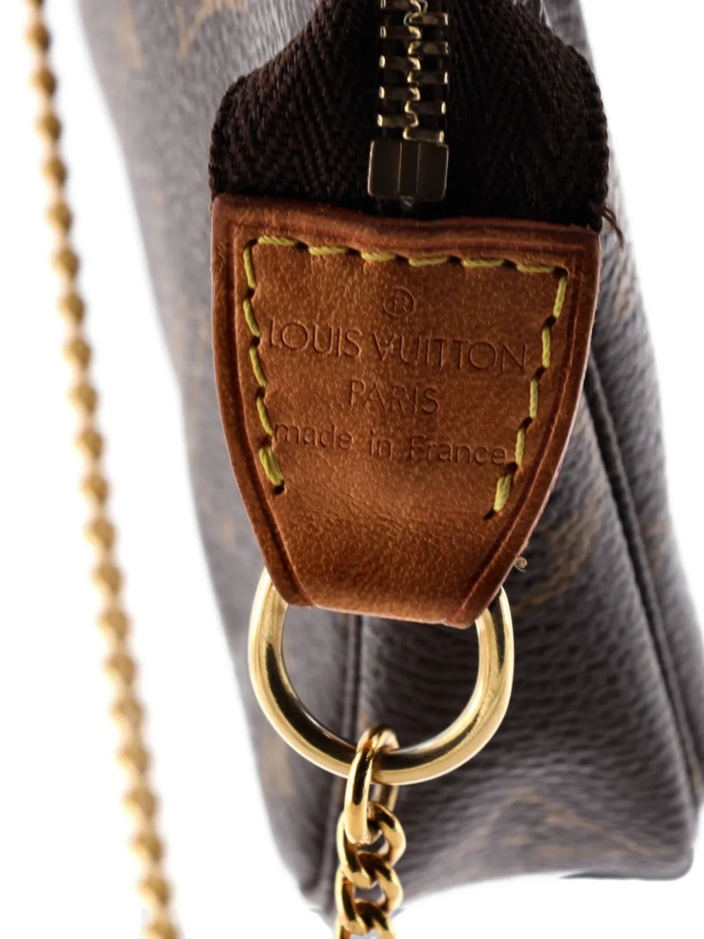 Pre-owned Louis Vuitton Pochette Accessoires Monogram Canvas Mini Clutch Bag In Brown