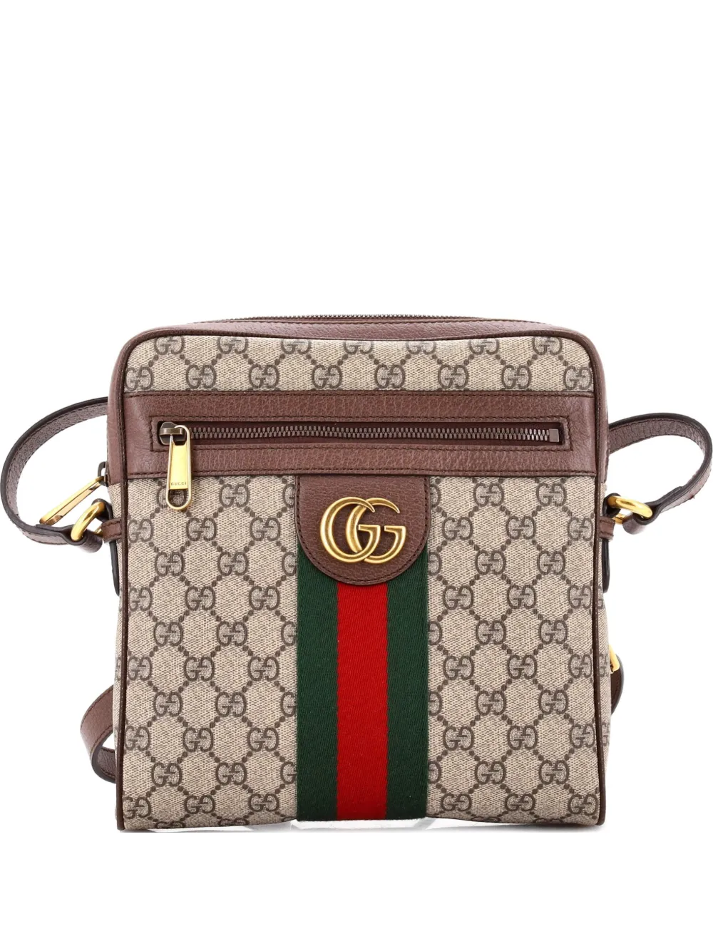 Gucci Pre-Owned Ophidia Messenger Bag GG Coated Canvas Small crossbody bag - Marrone