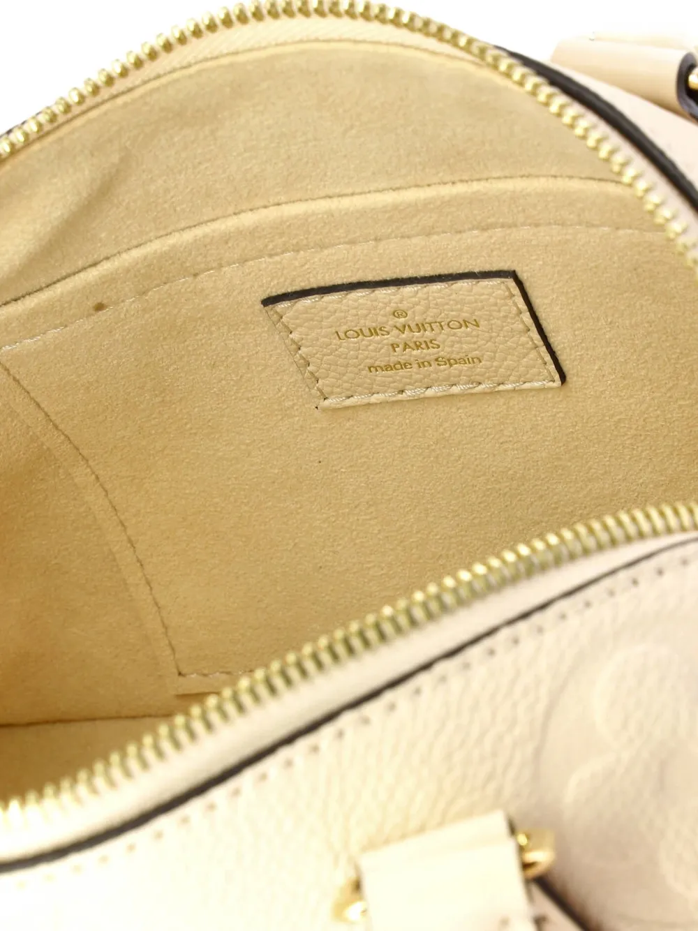 Pre-owned Louis Vuitton Speedy Bandouliere Bag Monogram Empreinte Giant 20 Crossbody Bag In Neutral