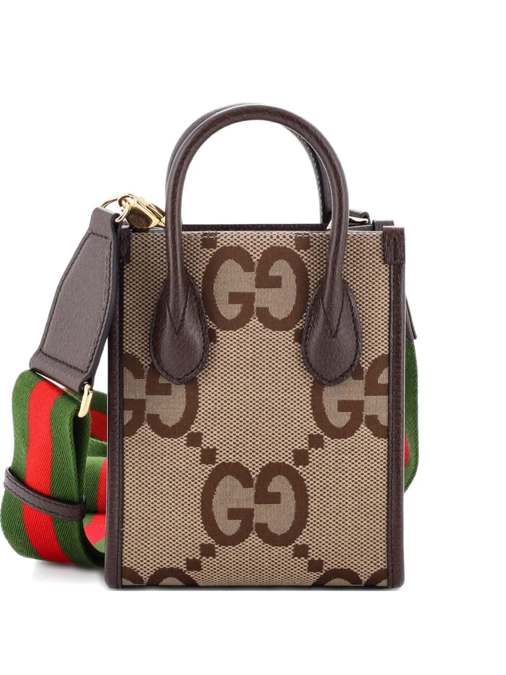 Gucci Pre-Owned Vertical Tote Jumbo GG Canvas Mini crossbody bag - Marrone