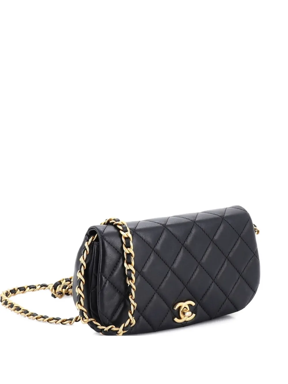 CHANEL Pre-Owned Coco Mail Clutch with Chain Quilted Calfskin crossbody bag - Nero