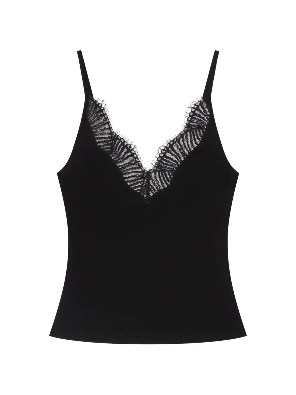 A.L.C. Alba lace V-neck top - Nero