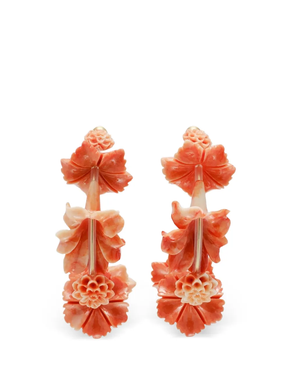 Cult Gaia Kelli floral hoop earrings - Oro
