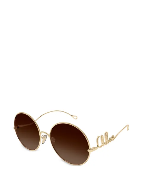 Chloé Eyewear Runde Sonnenbrille mit Logo