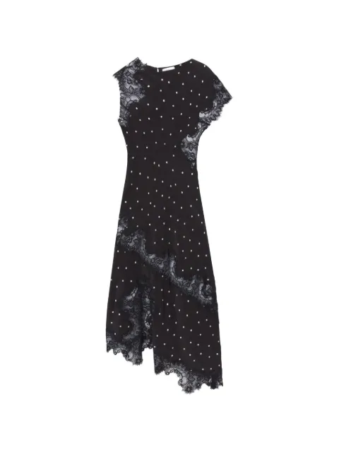 A.L.C. Alessia polka-dot lace-trim maxi dress