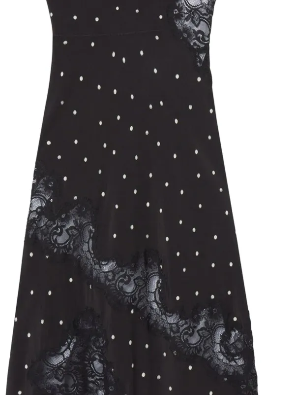 A.L.C. Alessia polka-dot lace-trim Maxi Dress | Black | FARFETCH