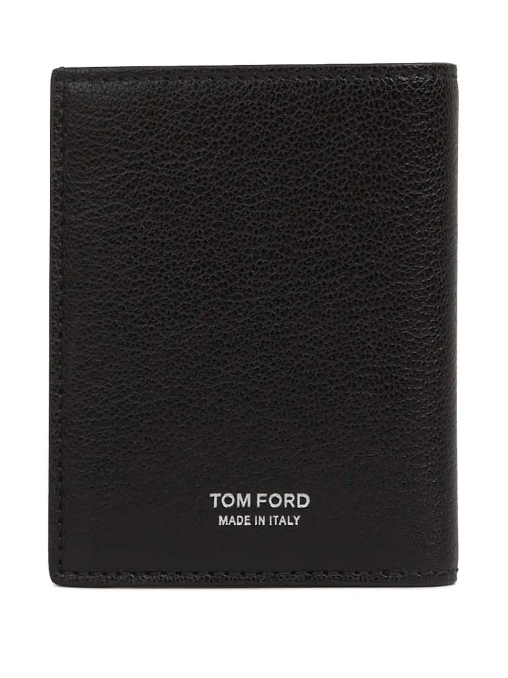 Tom Ford Embossed-logo Foldable Leather Cardholder In Black